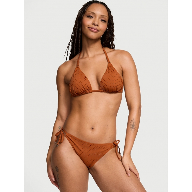 Купальник Victoria’s Secret Diamanté Essential Triangle Bikini Top & Side-Tie Bikini Bottom, Apple Cinnamon