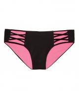 Плавки Victoria's Secret Pink Lace-Up Bikini Bottom, Чорні