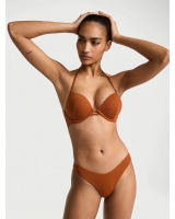 Купальник Victoria’s Secret Bombshell Add-2-Cups Diamanté Push-Up Bikini Top & Diamanté Brazilian Bottom, Коричневий