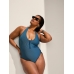 Купальник суцільний Victoria’s Secret Two-Tone Rib Plunge Zip One-Piece Swimsuit, Turq Oasis