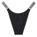 Купальник зі стразами Victoria’s Secret Shine Strap Sexy Push-Up Bikini Swim, чорний одинарний пушап