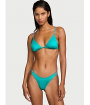 Купальник зі стразами Victoria’s Secret Shine Strap Triangle Bikini Top & Shine Strap Brazilian Bikini Bottom, Capri Sea