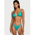 Купальник зі стразами Victoria’s Secret Shine Strap Triangle Bikini Top & Shine Strap Brazilian Bikini Bottom, Capri Sea