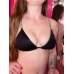 Купальник зі стразами Victoria’s Secret Shine Strap Triangle Bikini Top & Shine Strap Brazilian Bikini Bottom, Чорний