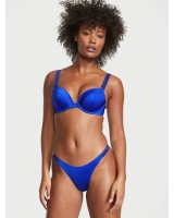 Купальник зі стразами Victoria’s Secret Shine Strap Sexy Push-Up Bikini Swim, синій одинарний пушап