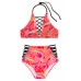 Купальник Victoria's Secret Pink Embroidered Strappy High-Neck & Strappy High-Waist Bikini