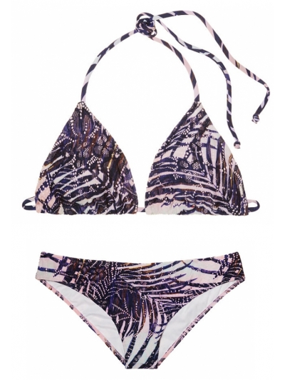 Купальник Victoria's Secret Lace Triangle Pink з пальмовим принтом