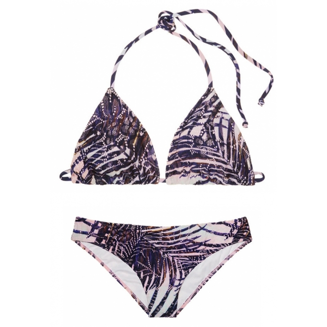 Купальник Victoria's Secret Lace Triangle Pink з пальмовим принтом