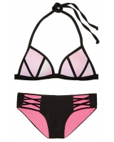 Купальник Victoria's Secret Pink з Push-up небесно-рожевий/чорний