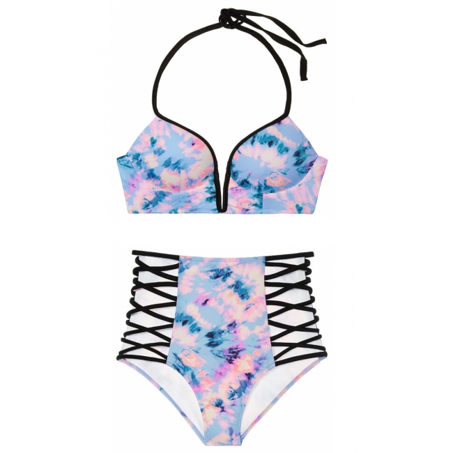 Купальник Victoria's Secret Pink Strappy V-Wire Plunge & High-Waist Bikini