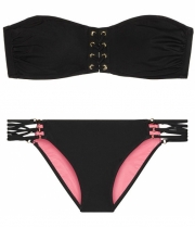Купальник Victoria's Secret Pink Black Bandeau