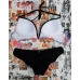 Купальник Victoria's Secret Pink з пушапом чорний низ верх з квітковим принтом