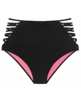 Плавки із завищеною талією Victoria's Secret Pink Strappy High Waist Bikini, чорні
