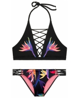 Купальник Victoria's Secret Pink Embroidered Strappy High-Neck & Strappy Bikini