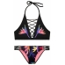 Купальник Victoria's Secret Pink Embroidered Strappy High-Neck & Strappy Bikini