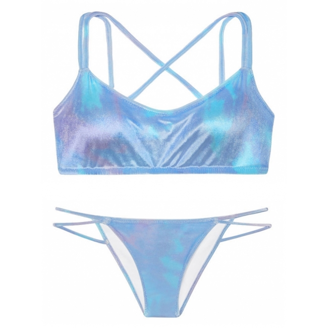 Оксамитовий купальник-топ Victoria's Secret Pink Velvet Scoop & Velvet Mini Bikini