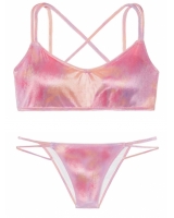 Оксамитовий купальник-топ Victoria's Secret Pink Velvet Scoop & Velvet Mini Bikini