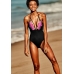 Купальник з вишивкою та глибоким декольте Victoria's Secret PINK Embroidered Strappy Plunge One-Piece