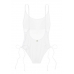 Купальник Victoria's Secret PINK Ribbed Lace-Up One-Piece, білий