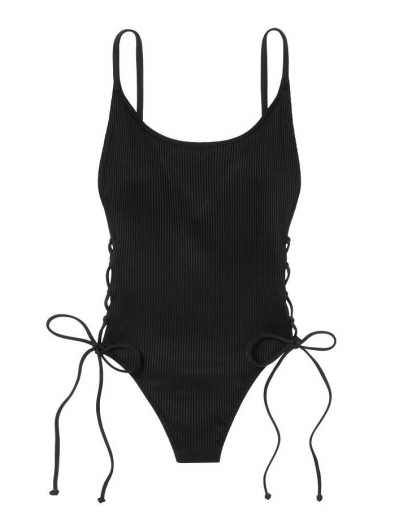 Віддільний купальник Victoria's Secret PINK Ribbed Lace-Up One-Piece