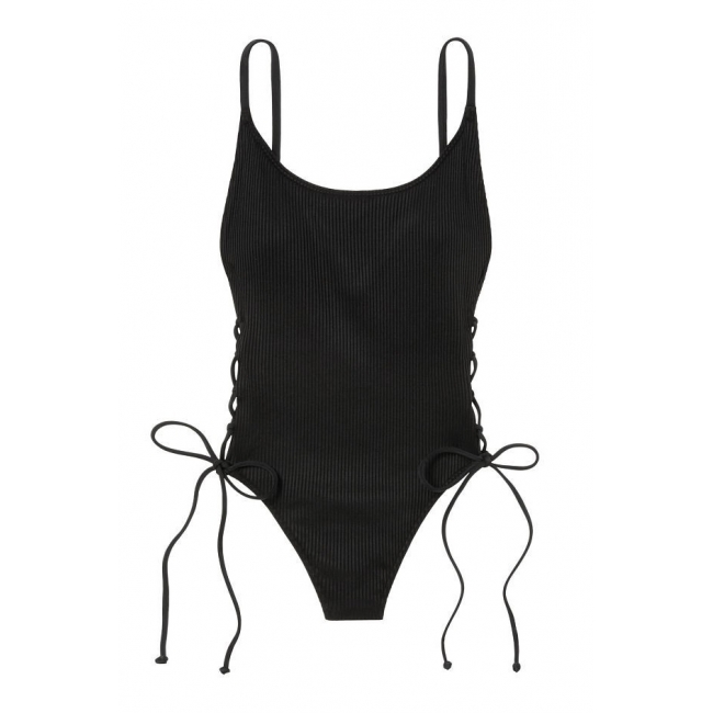 Віддільний купальник Victoria's Secret PINK Ribbed Lace-Up One-Piece