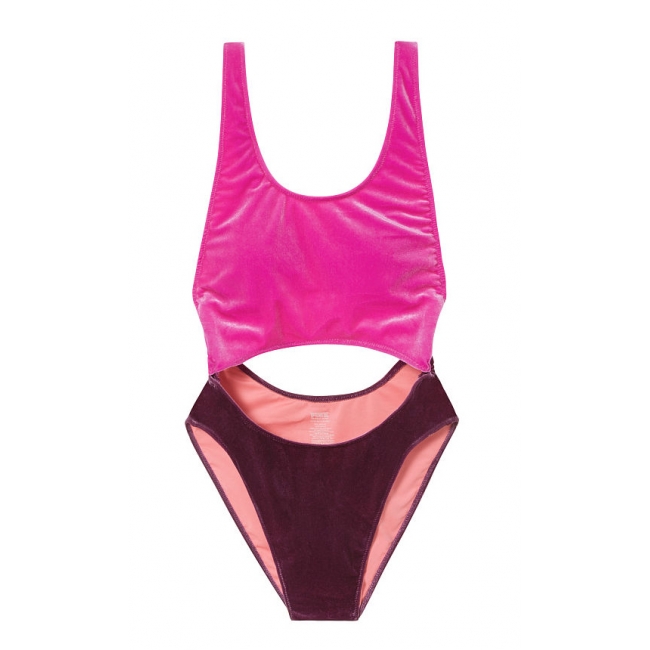 Оксамитовий Купальник Victoria's Secret PINK Velvet Cutout One-Piece