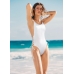 Купальник Victoria's Secret PINK Ribbed Lace-Up One-Piece, білий