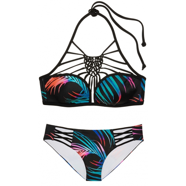 Купальник Victoria's Secret PINK Lightly Lined Macramé High-Neck & Macramé Bikini