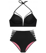Купальник Victoria's Secret Pink Strappy V-Wire Plunge & High-Waist Bikini