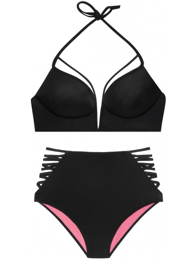 Купальник Victoria's Secret Pink Strappy V-Wire Plunge & High-Waist Bikini