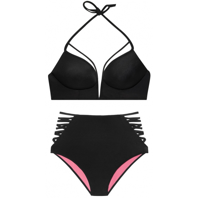 Купальник Victoria's Secret Pink Strappy V-Wire Plunge & High-Waist Bikini