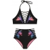 Купальник Victoria's Secret Pink Embroidered Strappy High-Neck & Strappy High-Waist Bikini