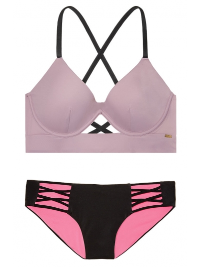 Купальник Victoria's Secret Pink Push-Up Cross-Back Scoop & Bikini