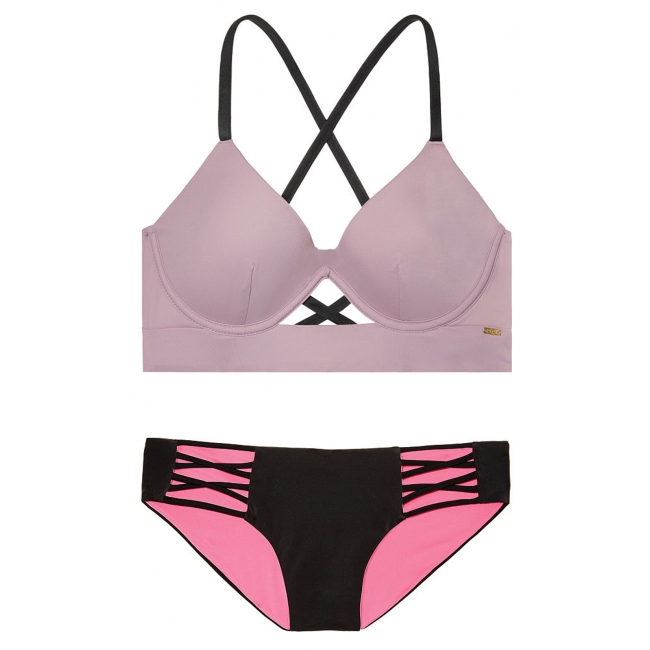 Купальник Victoria's Secret Pink Push-Up Cross-Back Scoop & Bikini