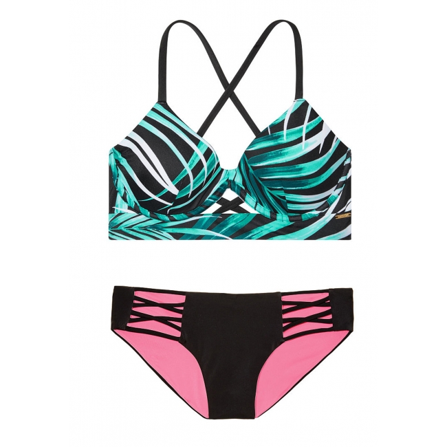 Купальник Victoria's Secret Pink Push-Up Cross-Back Scoop & Bikini