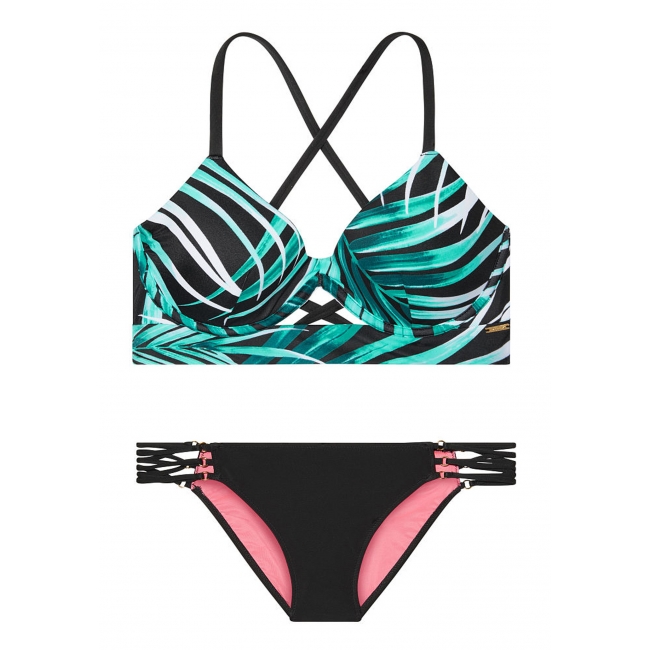 Купальник Victoria's Secret Pink Push-Up Cross-Back Scoop & Bikini