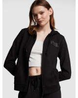 Спортивний Kостюм Victoria’s Secret Pink Everyday Fleese Zip-up Hoodie & Sweatpats, Black