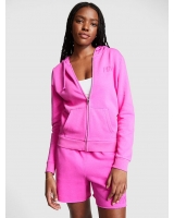 Спортивний Kостюм Victoria’s Secret Pink Everyday Fleese Zip-up Hoodie & Shorts, Pink Berry