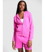 Спортивний Kостюм Victoria’s Secret Pink Everyday Fleese Zip-up Hoodie & Shorts, Pink Berry
