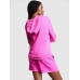 Спортивний Kостюм Victoria’s Secret Pink Everyday Fleese Zip-up Hoodie & Shorts, Pink Berry