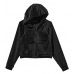 Велюровий Спортивний Костюм Victoria's Secret Velour Front-zip Hoodie & Velour Jogger, чорний з камінцями