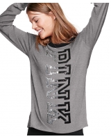 Світшот з вишивкою паєтками Bling Long Sleeve Ringer Tee