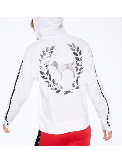Толстовка з паєтками Sequin Bling Perfect Funnel Neck Hoodie Tee