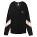 Світшот з вишивкою паєтками Sequin Bling Varsity V-Neck Long Sleeve Tee