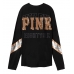 Світшот з вишивкою паєтками Sequin Bling Varsity V-Neck Long Sleeve Tee