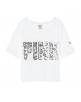 Кроп-топ із вишивкою паєтками Bling Perfect Crop Crew Tee