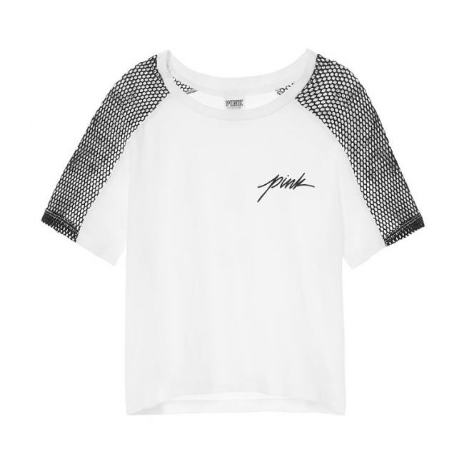 Кроп-топ Вікторія Сикрет Пінк Crop Crew Tee