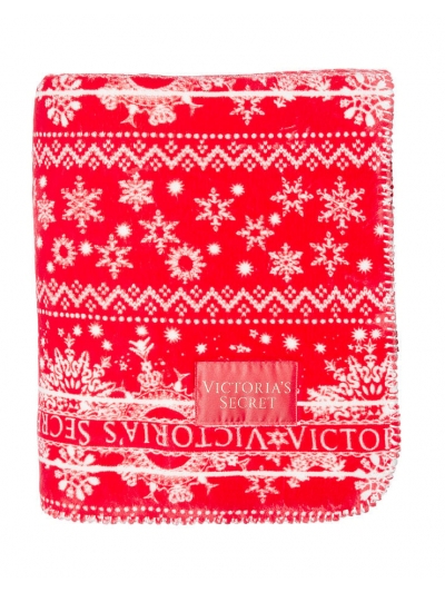 Плед VICTORIA'S SECRET Sherpa Blanket, Red