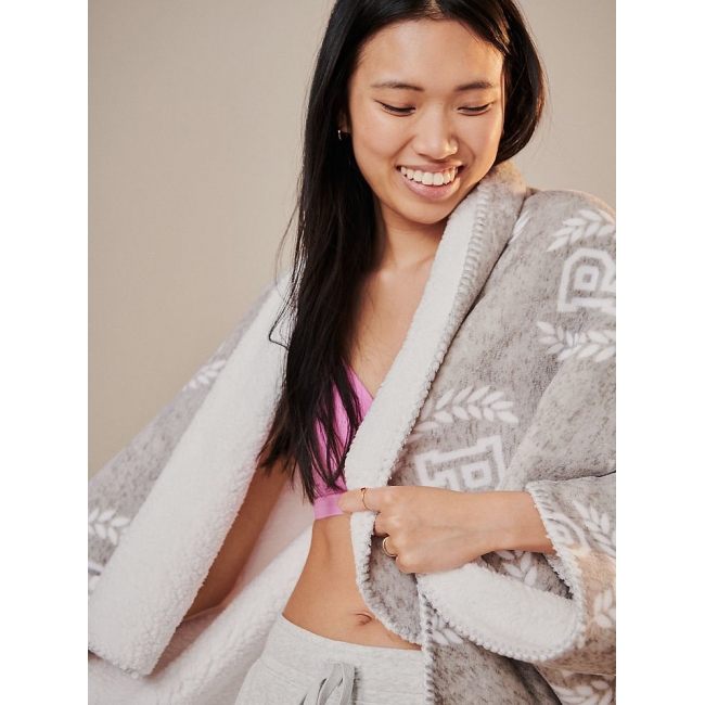 Плед VICTORIA'S SECRET Sherpa Blanket, Grey