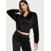 Велюровий Спортивний Костюм Victoria's Secret Velour Front-zip Hoodie & Velour Jogger, чорний